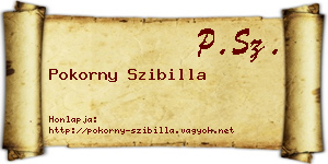 Pokorny Szibilla névjegykártya